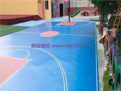 永川恒大悦府篮球场户外运动地胶工程