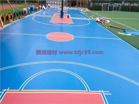 永川恒大悦府篮球场户外运动地胶工程